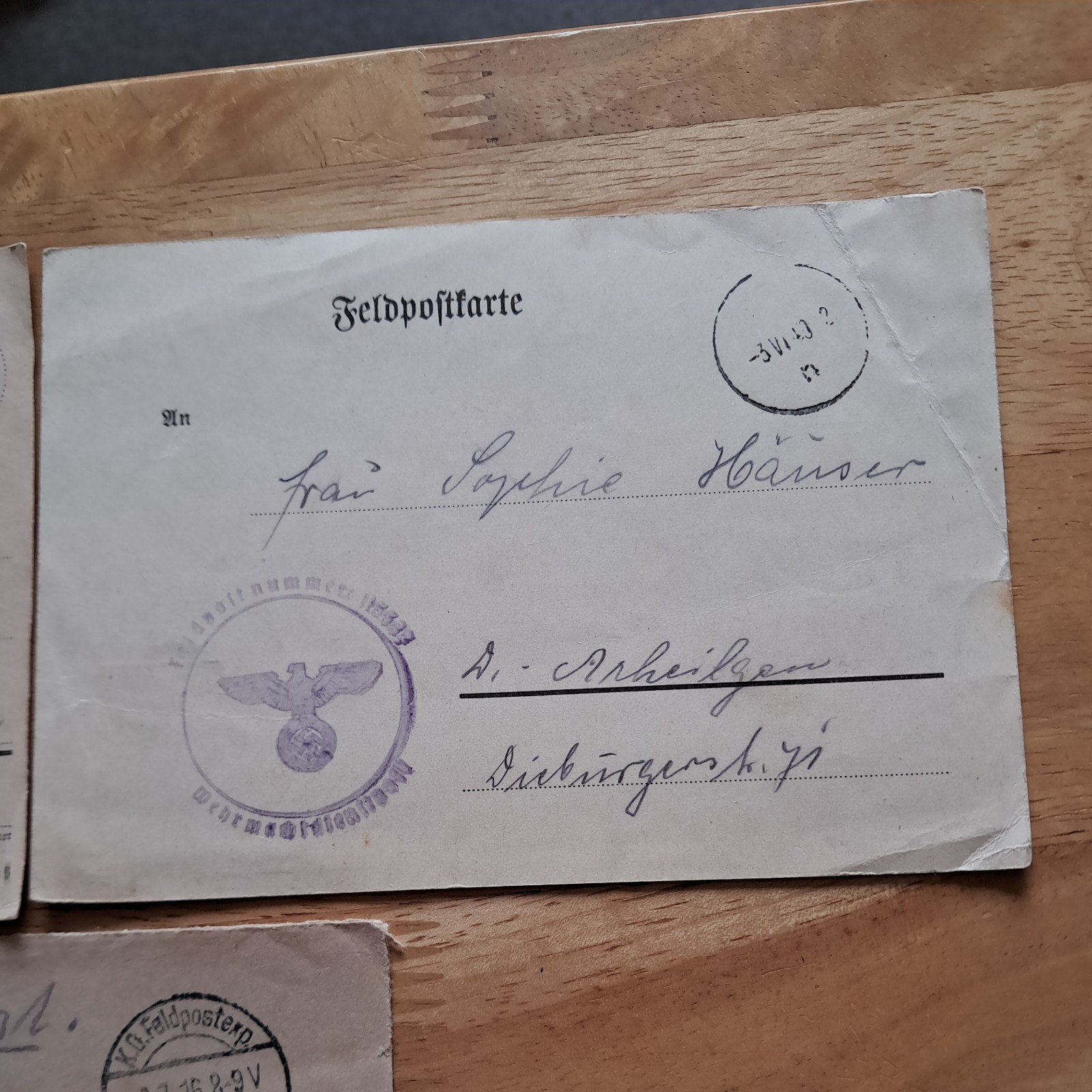 MILITARY MAIL 3 x GERMAN GERMANY FELDPOST COVERS ,