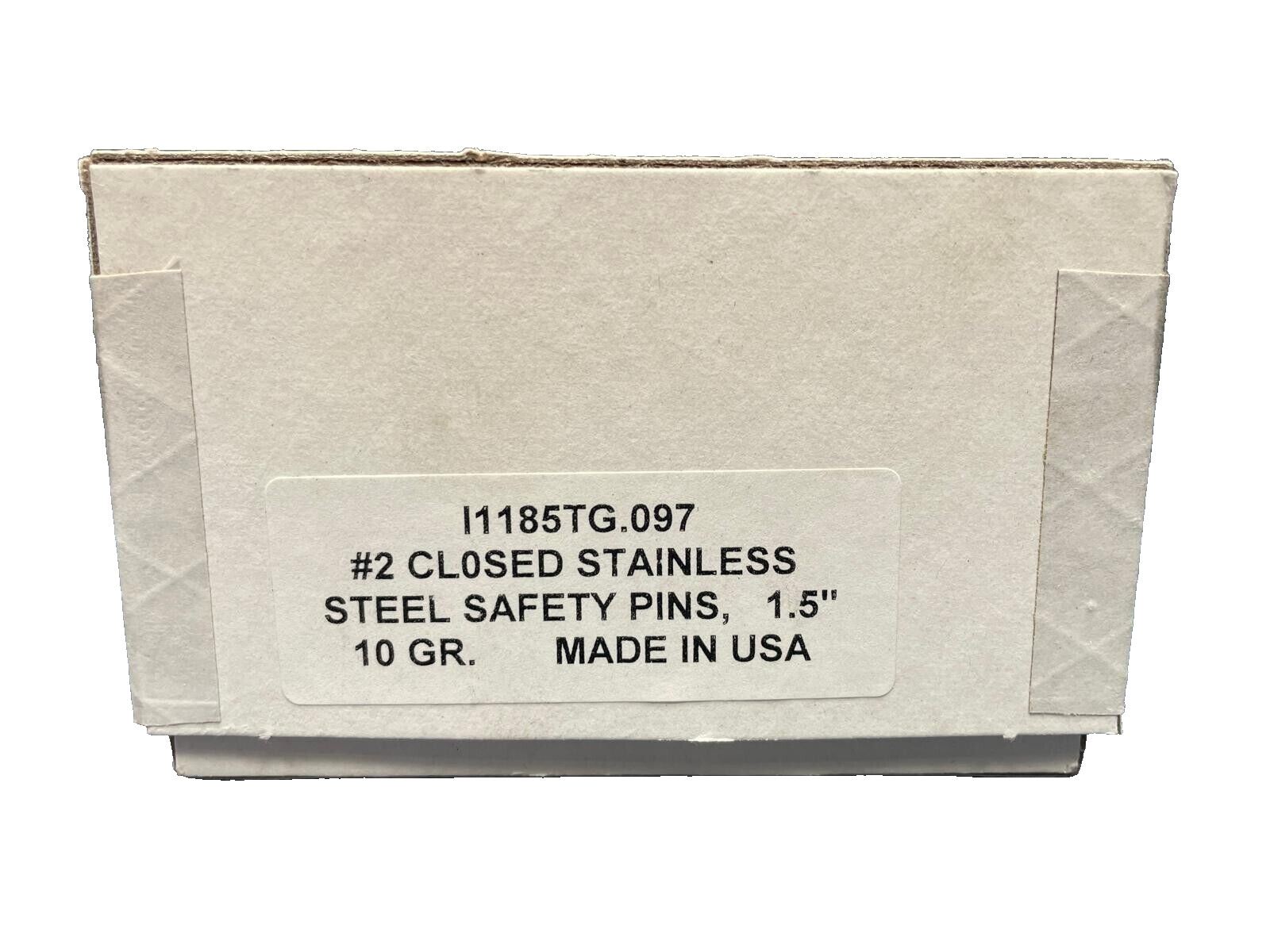 Lot of 1440 x #2 Closed Stainless Steel Safety Pins 1.5" Made In Usa