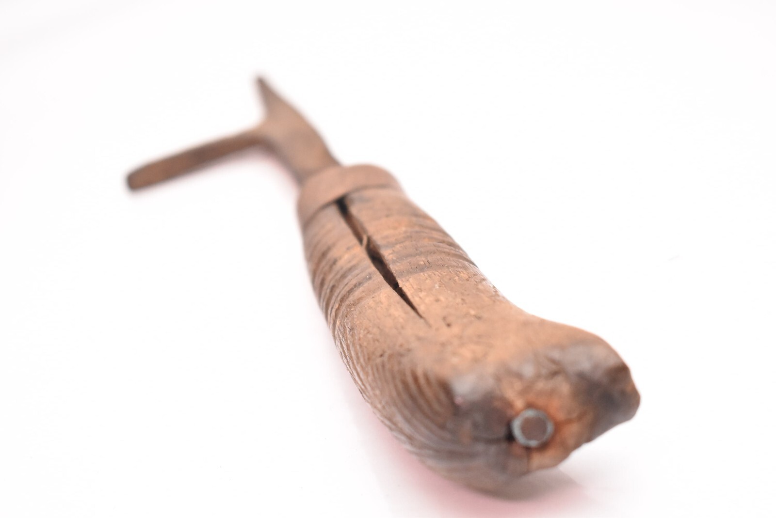 Northwest Coast Native American Inuit Seal Blubber Boat Hook FIGURAL ARTIFACT