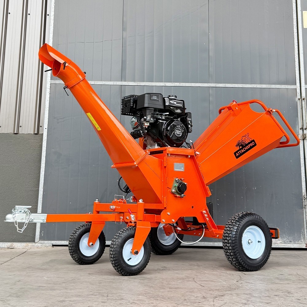6'' 18hp Wood Chipper 450cc Gas Powered E-start 4-Wheel 12V/9A - FREE SHIPPING