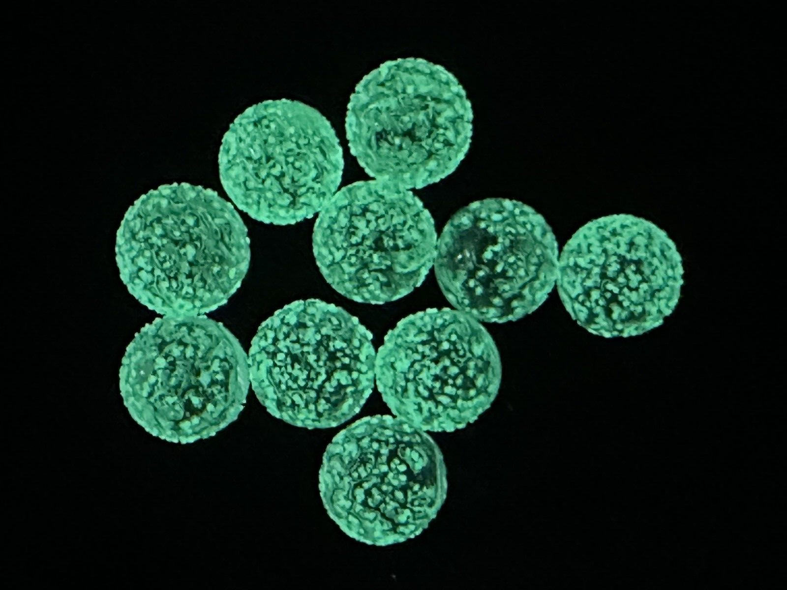 (10 Pack) "Glow-Ball" 16mm (5/8") Player Marbles Glow in the Dark! Crafts Decor