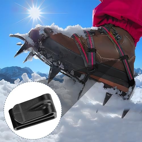 20 Pack Snowshoe Strap Clips - 0.8 inch Ski Boot Wraps Buckle - Multipurpose