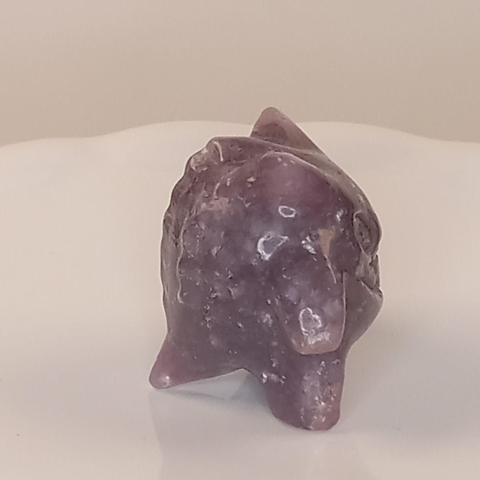 Lepidolite Crystal Gengar Character Carving Purple Stone 26g | F26