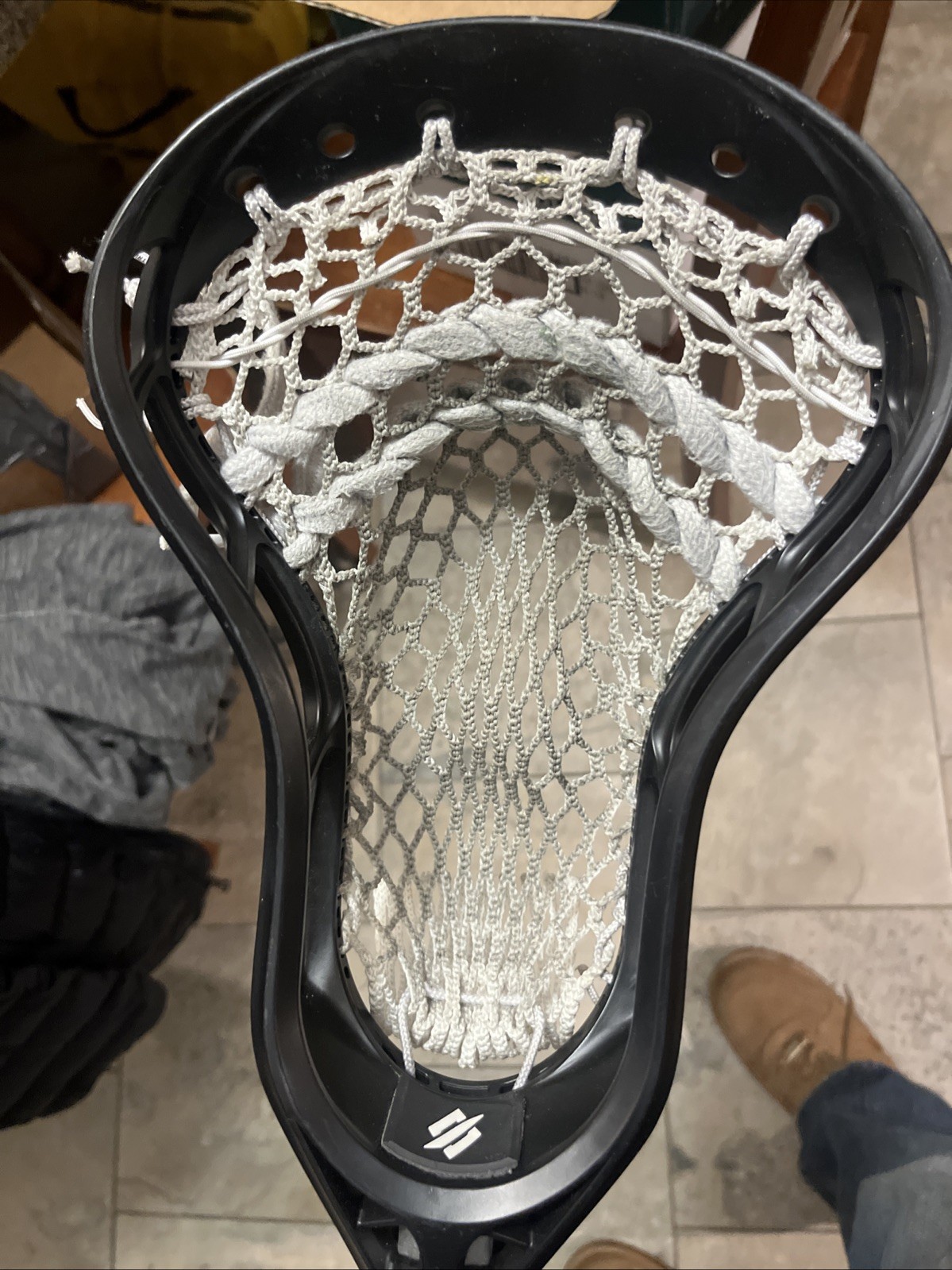 StringKing Mark 2V STRUNG Lacrosse Head Used Twice On A 175 Shaft, 3 New Balls