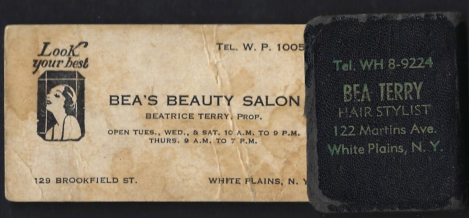 1950s~African American Beauty Salon Advertising~Miniature Bible~White Plains, NY
