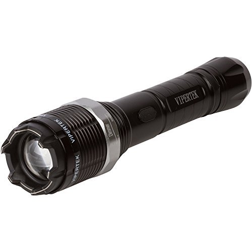 VIPERTEK 650 BV Rechargeable Metal Stun Gun / ZOOM LED Flashlight