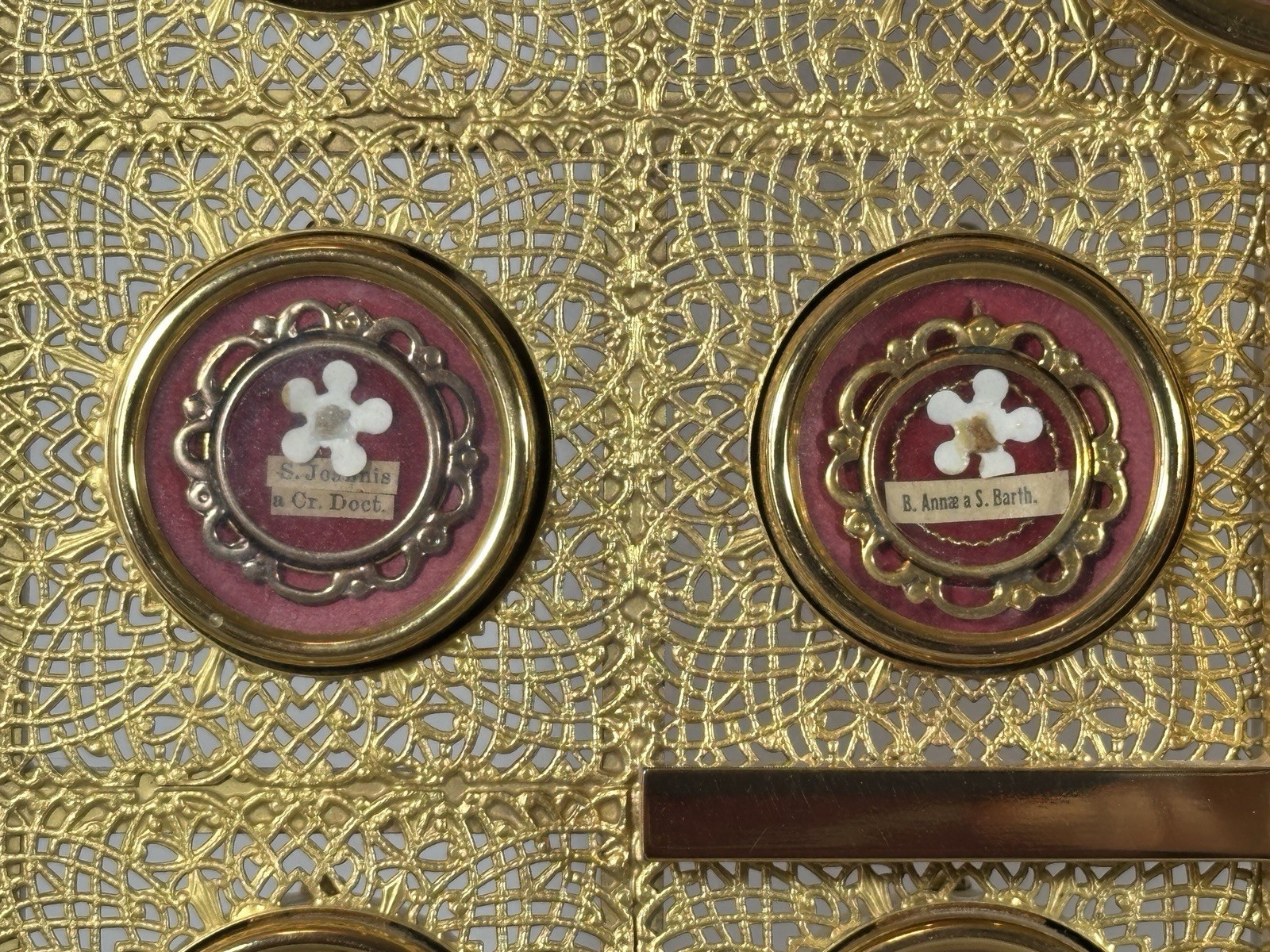 Reliquary Relic Custom Made 19 Saints True Cross, Crown Thorns, Evangelists