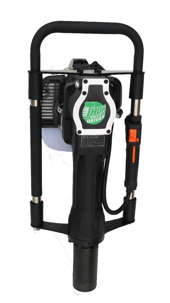 T-Post Driver 2-Stroke Gas Powered Fence Piling Pounder Metal Stakes 2.5" Head