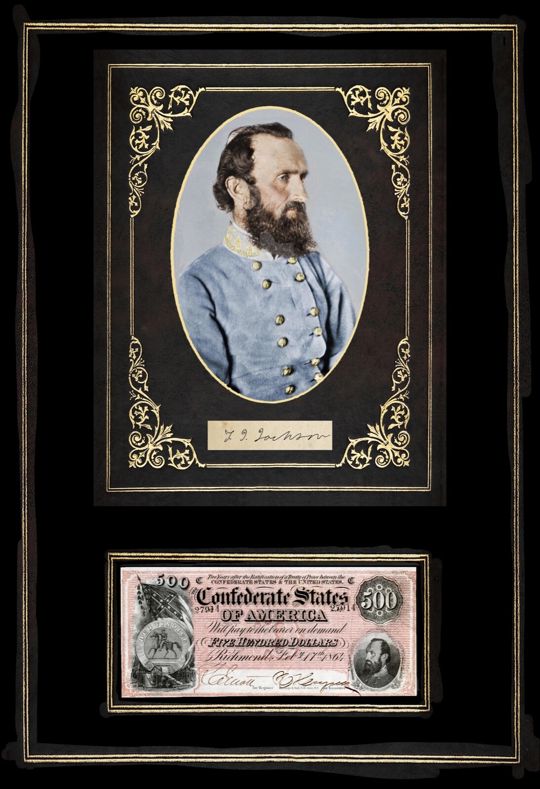 Photoshop design Civil War  General "Stonewall" Jackson Colorized 13"X19"