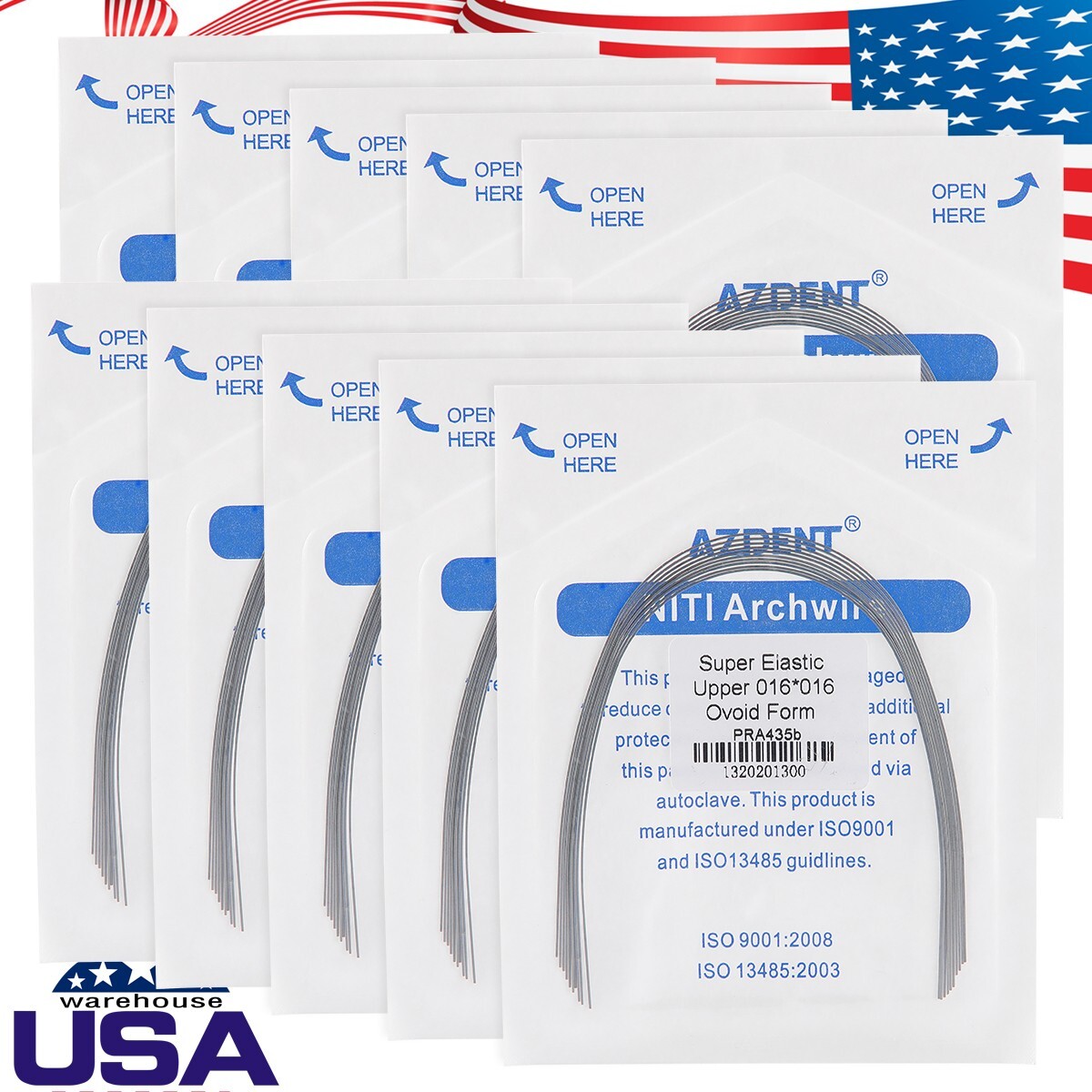 Dental Ortho Wires Alambre arqueado Super Elastic Niti Rectangular Ovoid Form