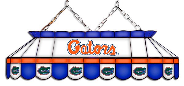 NCAA FLORIDA GATORS Stained Glass 40" Pool Table Light - MADE IN U.S.A.