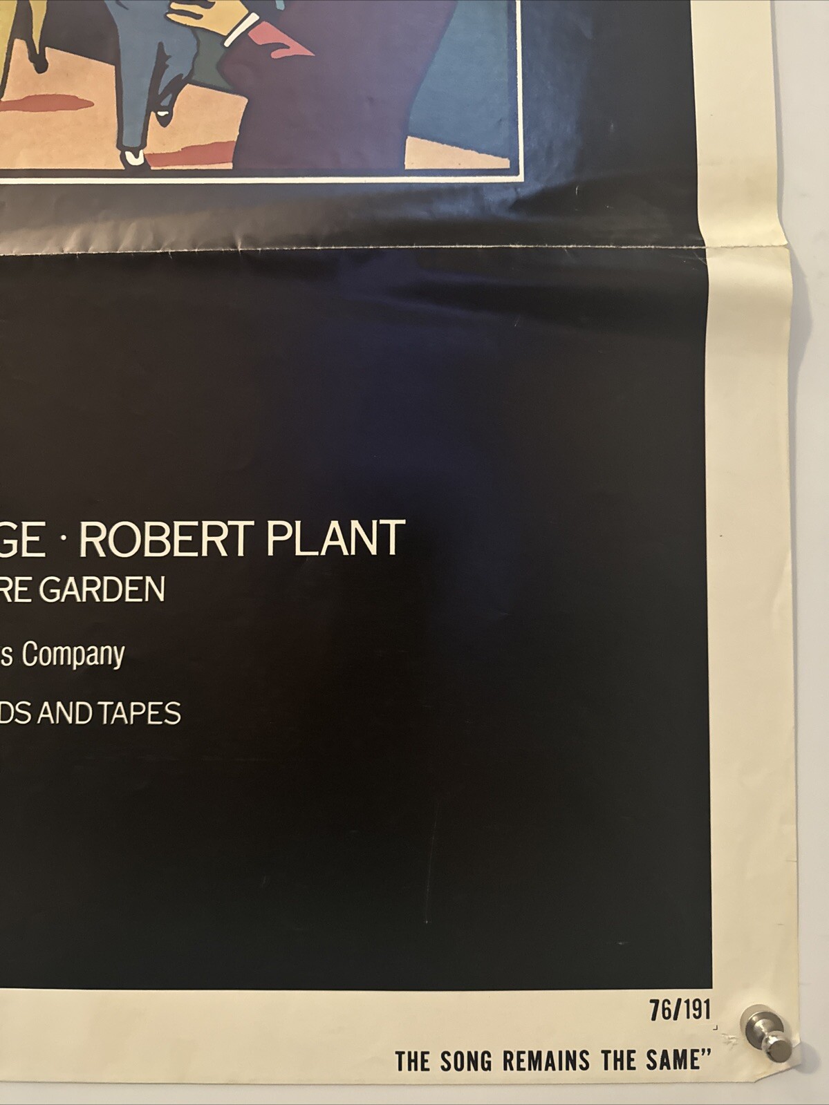 THE SONG REMAINS THE SAME Original One Sheet Movie Poster - 1976 - LED ZEPPELIN