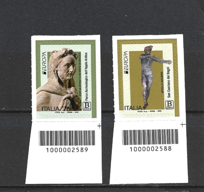 2025-ITALY- EUROPE - 2 VALUES BARCODE-LOW DX