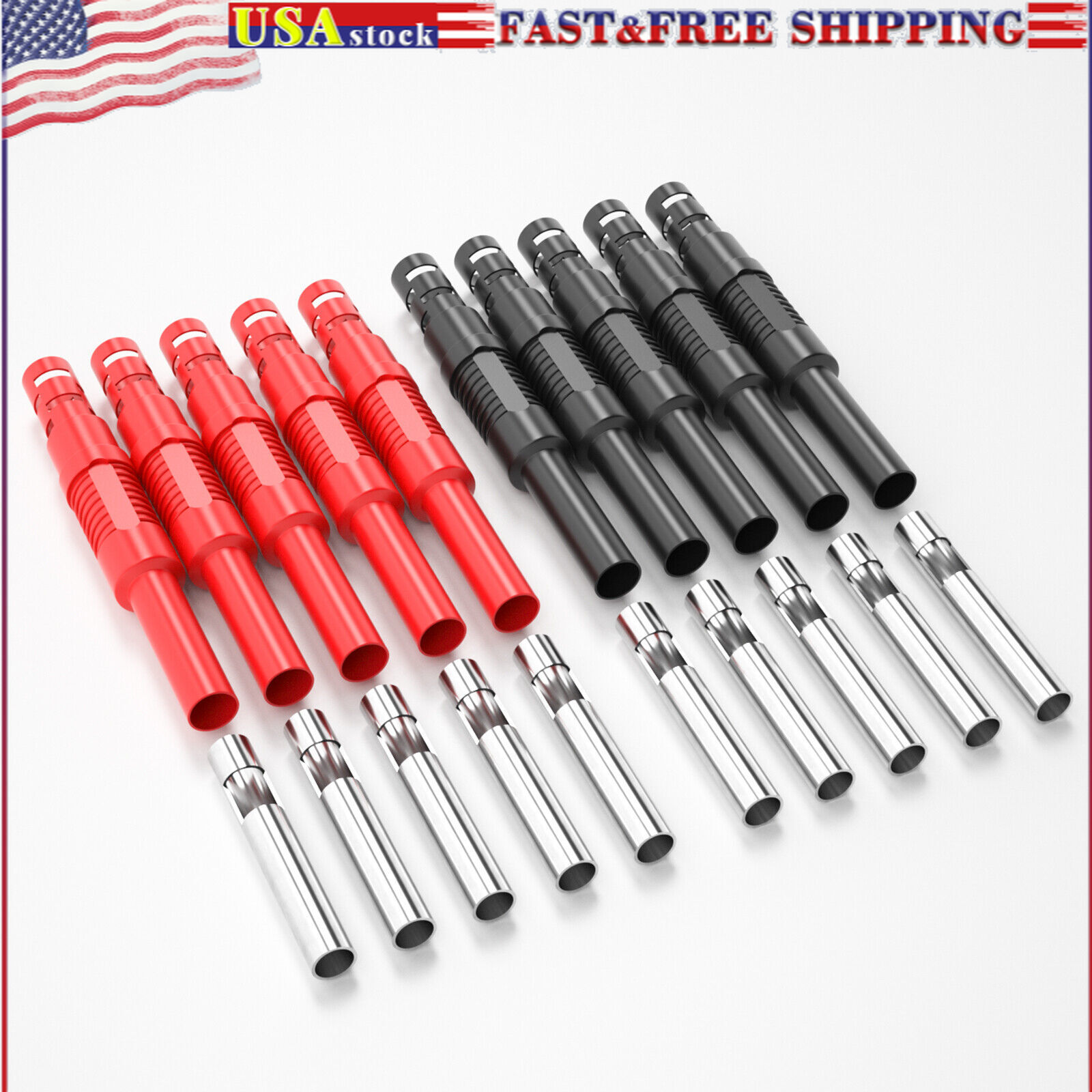 4mm Banana Female Jack Socket Insulated Safety Shrouded Solder DIY Connectors