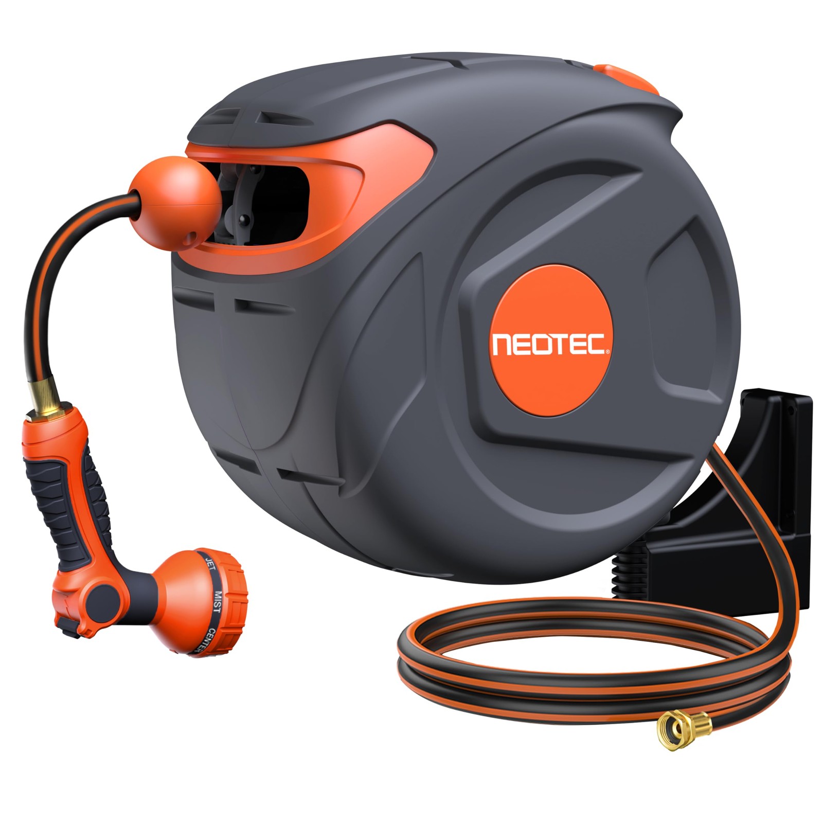 NEOTEC 1/2-Inch x 85ft Retractable Wall Mounted Garden Hose Reel