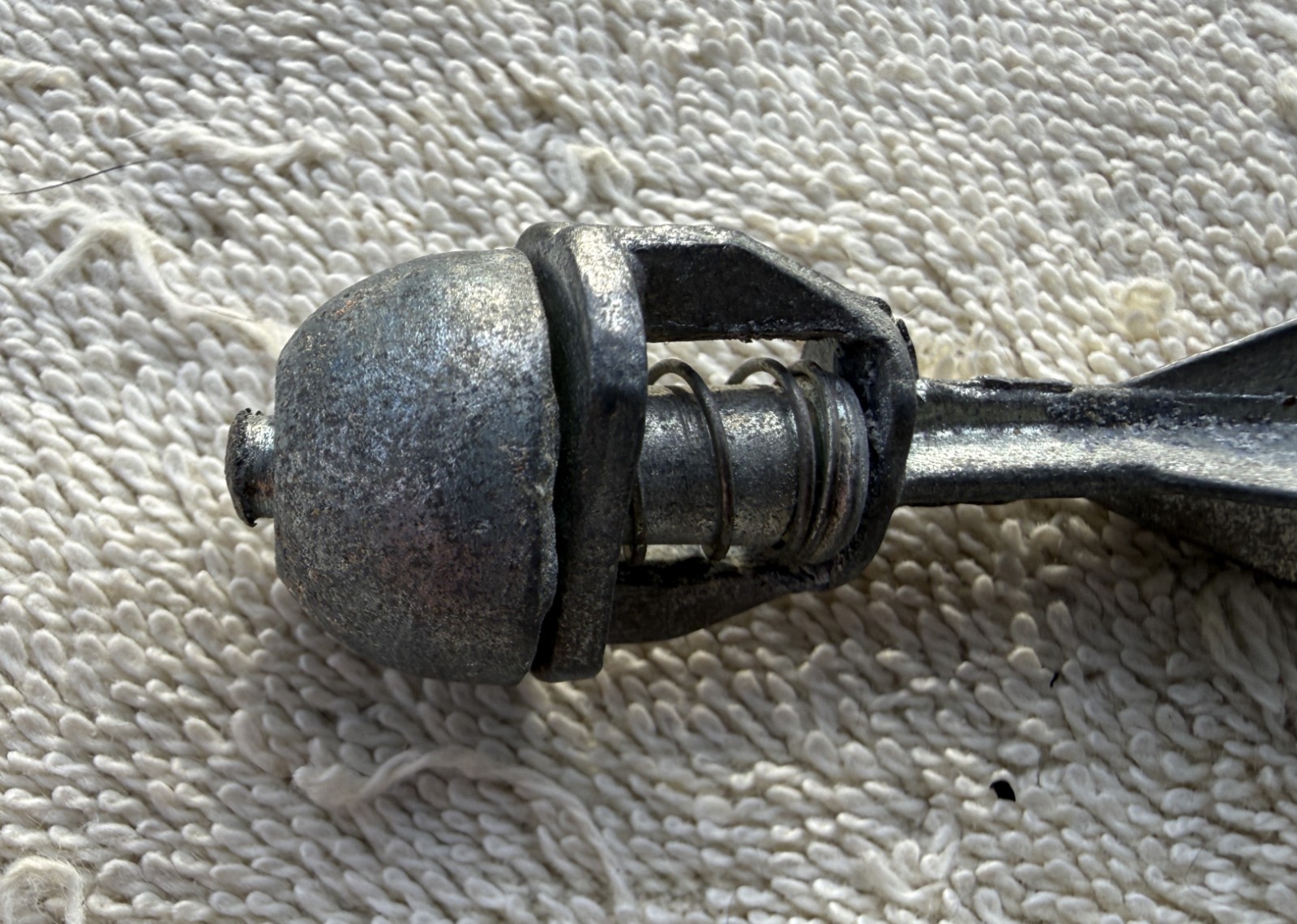 VINTAGE METAL CAP BUSTER THROWING TOY BOMB