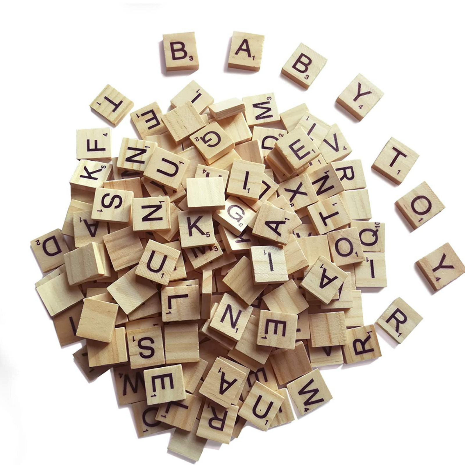 REPLACEMENT INDIVIDUAL SCRABBLE WOODEN TILES (LETTERS or blank) YOU PICK!!