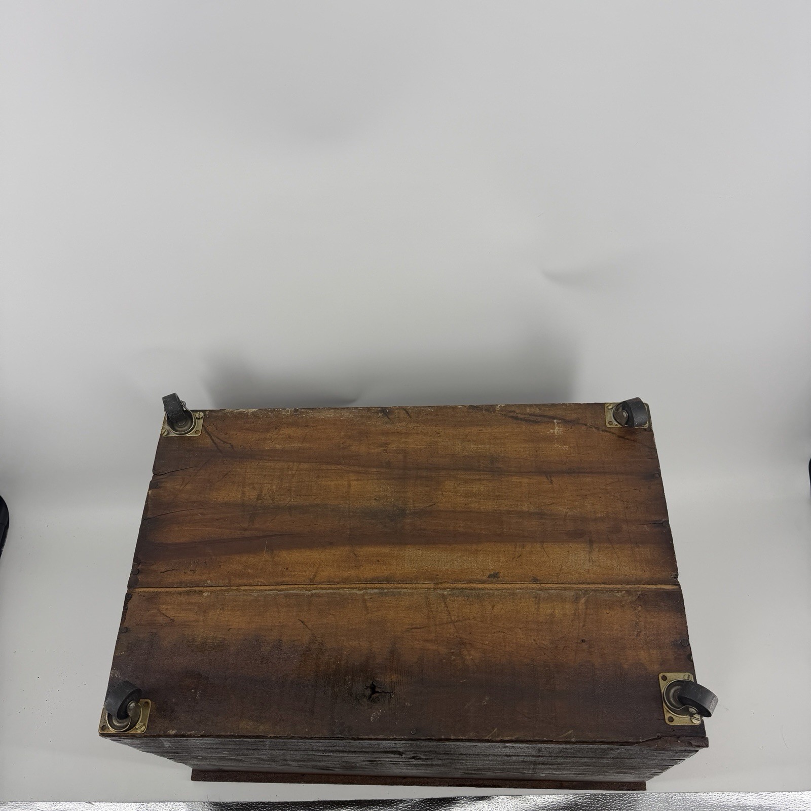 Vintage Hercules Powder Company Explosives Wood Crate Wheels Storage Box Decor