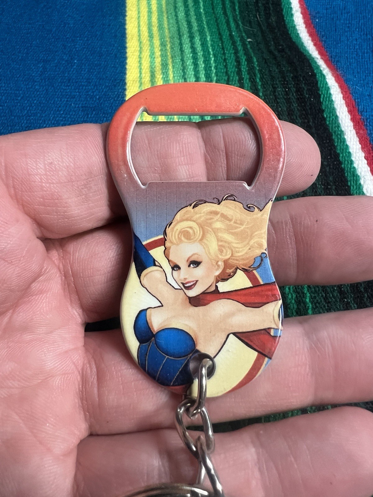 DC Comics Metal Bottle Opener Key Chain SUPERGIRL