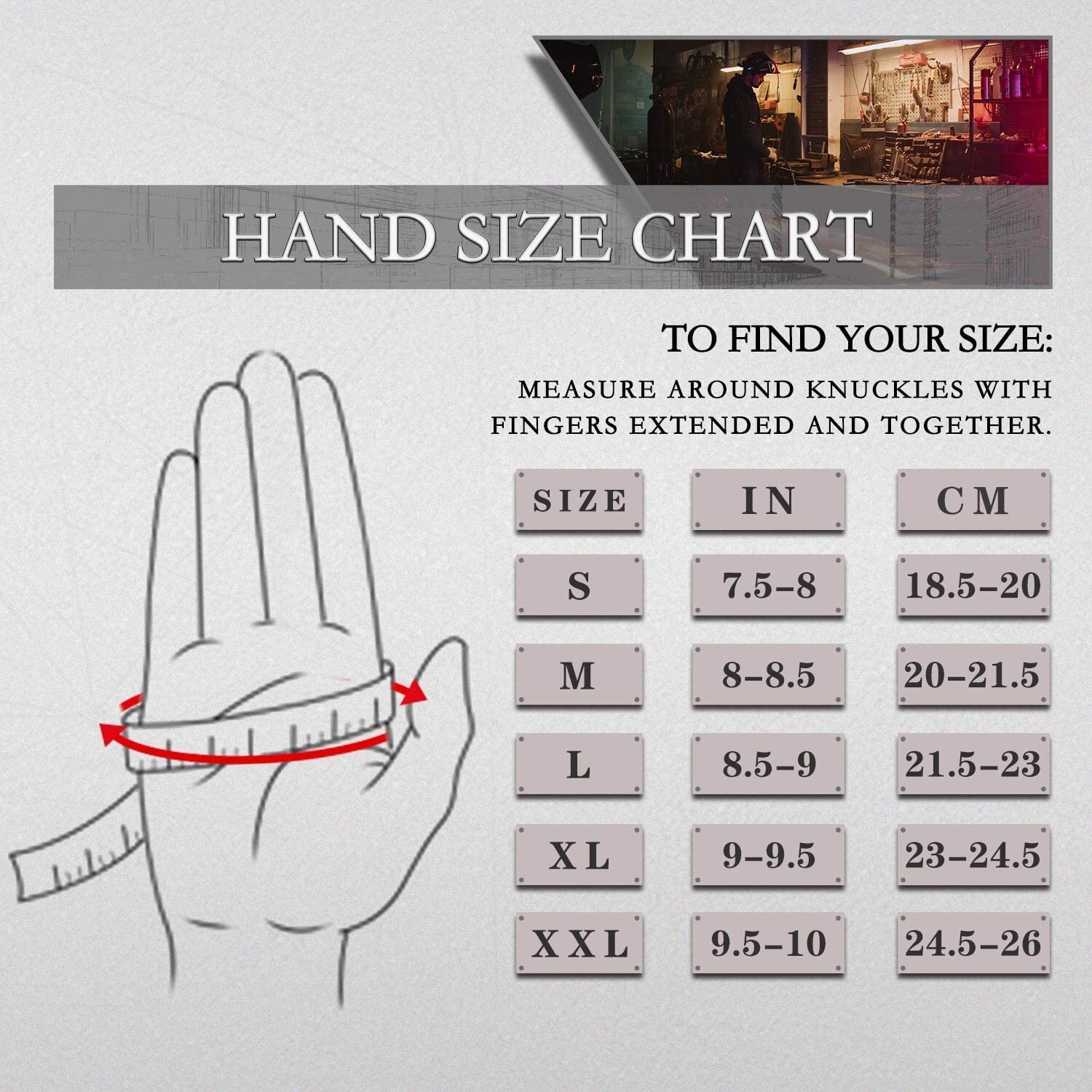 HANDLANDY 1 Pairs Pigskin Leather Work Gloves for Men & Women