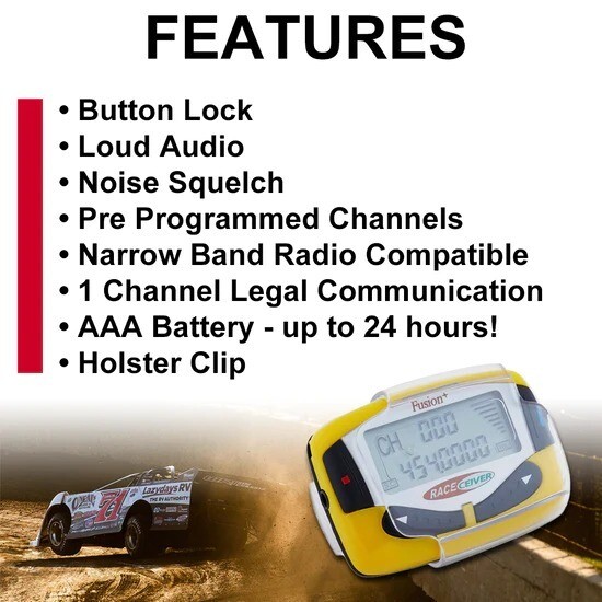 Raceceiver 1600 Fusion Plus Fusion+ Classic Oval Racing Receiver & Holster