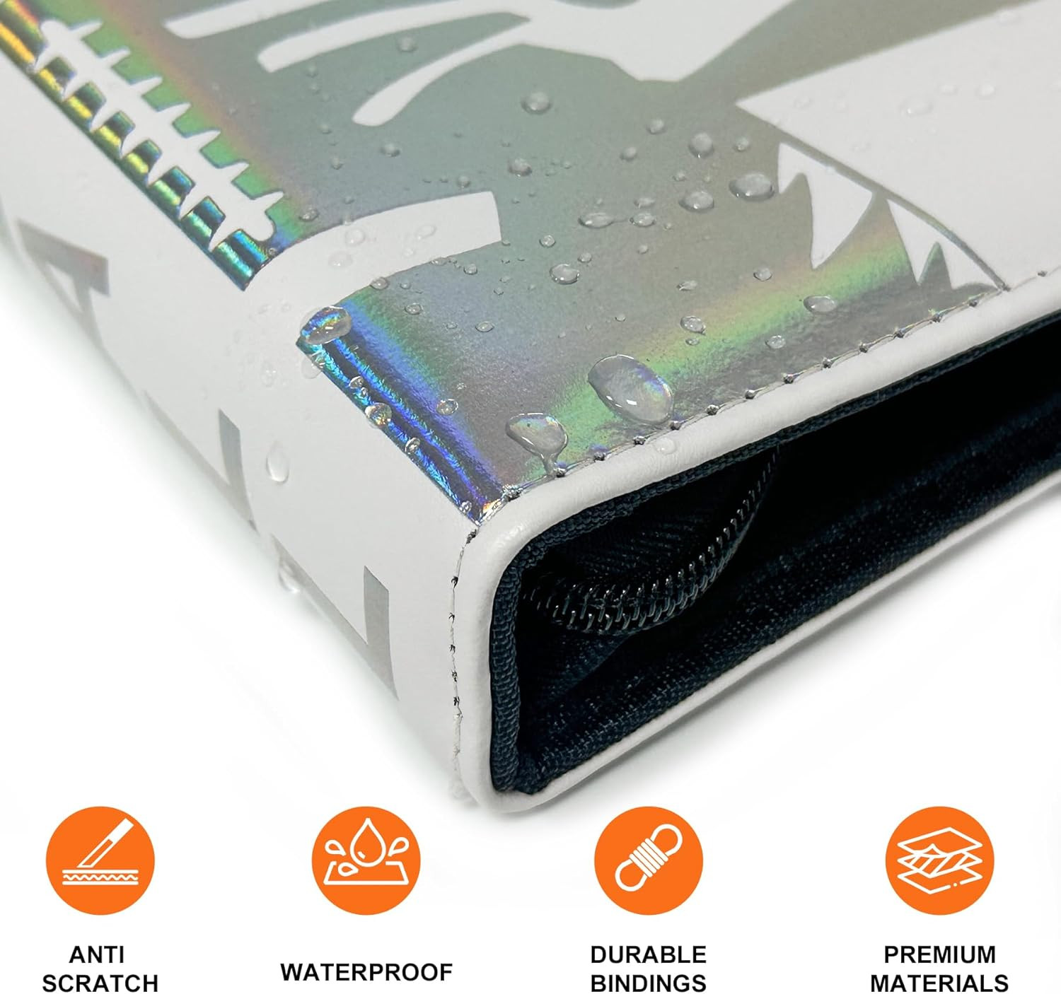 400 Pocket Football Card Binder Removable Sleeves Zipper Album Silver 2025-2026