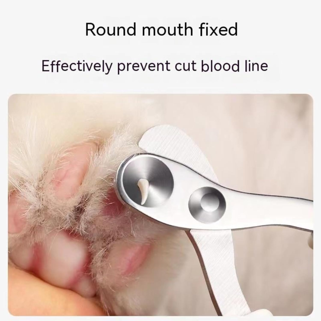 Pets Nail Clippers with Circular Cut Hole Avoid Over Cutting for Cats & Dogs