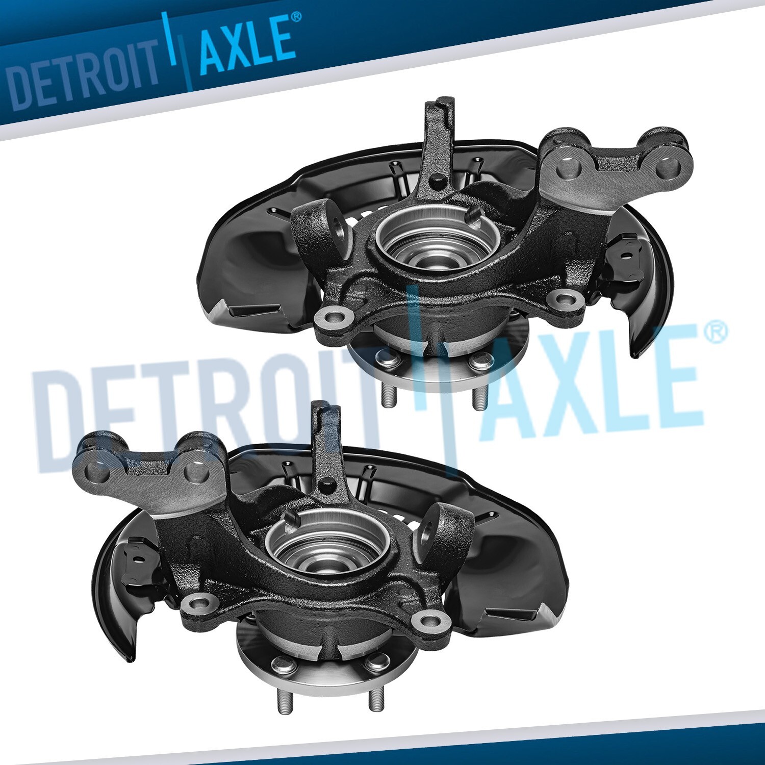 AWD Front Steering Knuckles & Wheel Hub Bearings for 2008-2013 Toyota Highlander