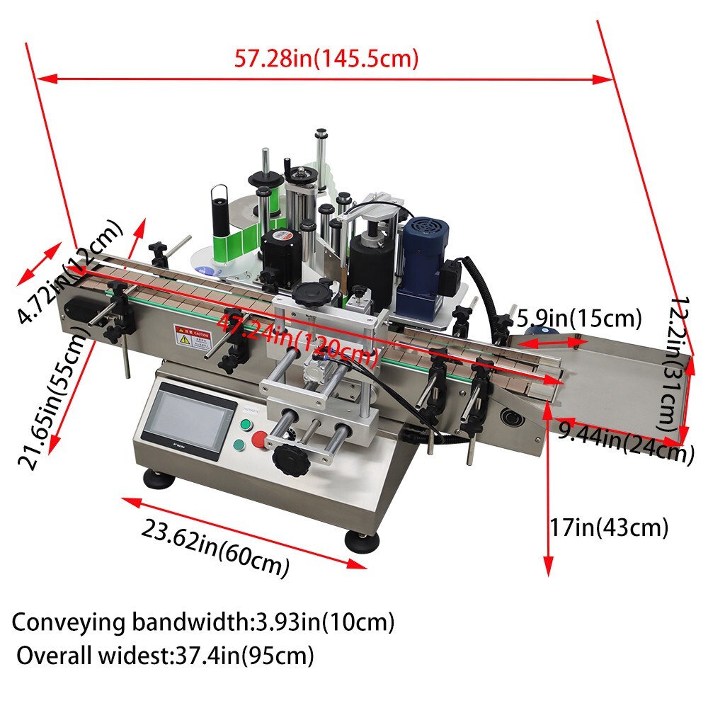 LT-150 Automatic Desktop Conveyor Round Bottle High Speed Labeling Machine 110V