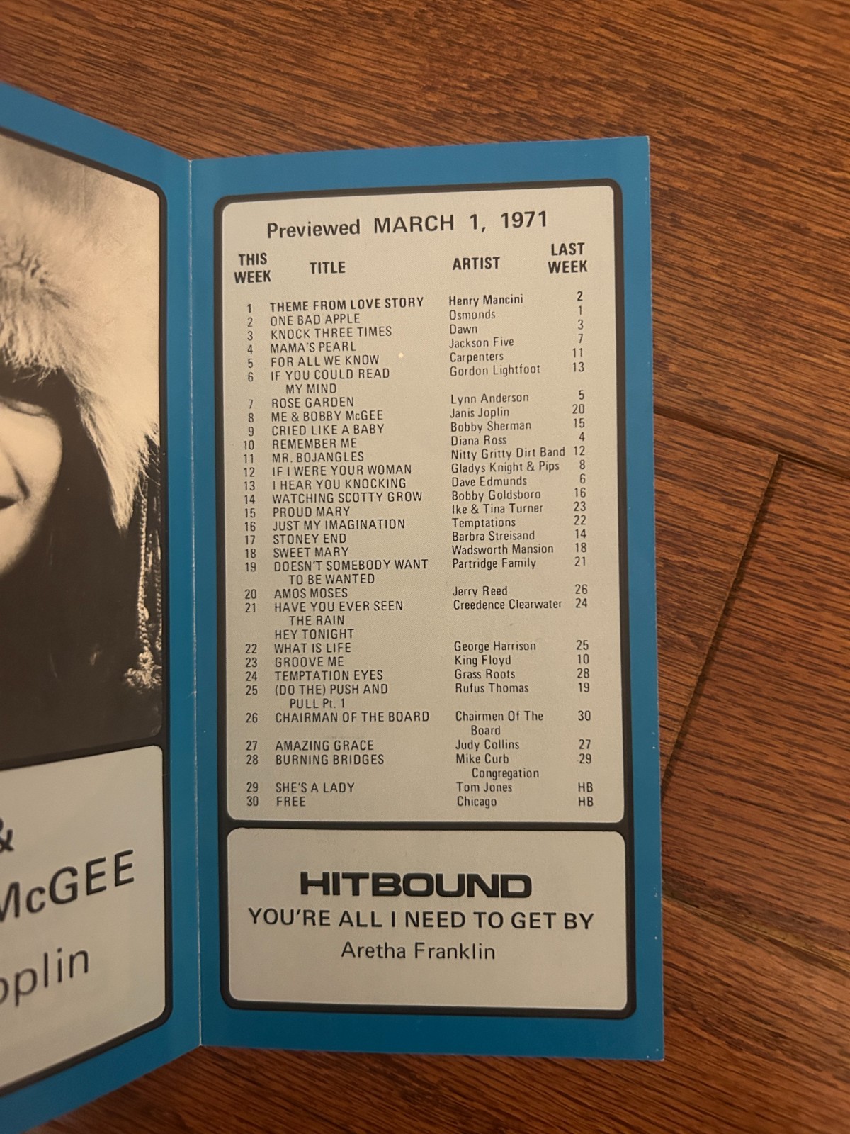 1971 Vintage "WFIL" {Famous 56} "JANIS JOPLIN" {Boss Radio} Music Pamphlet RARE!