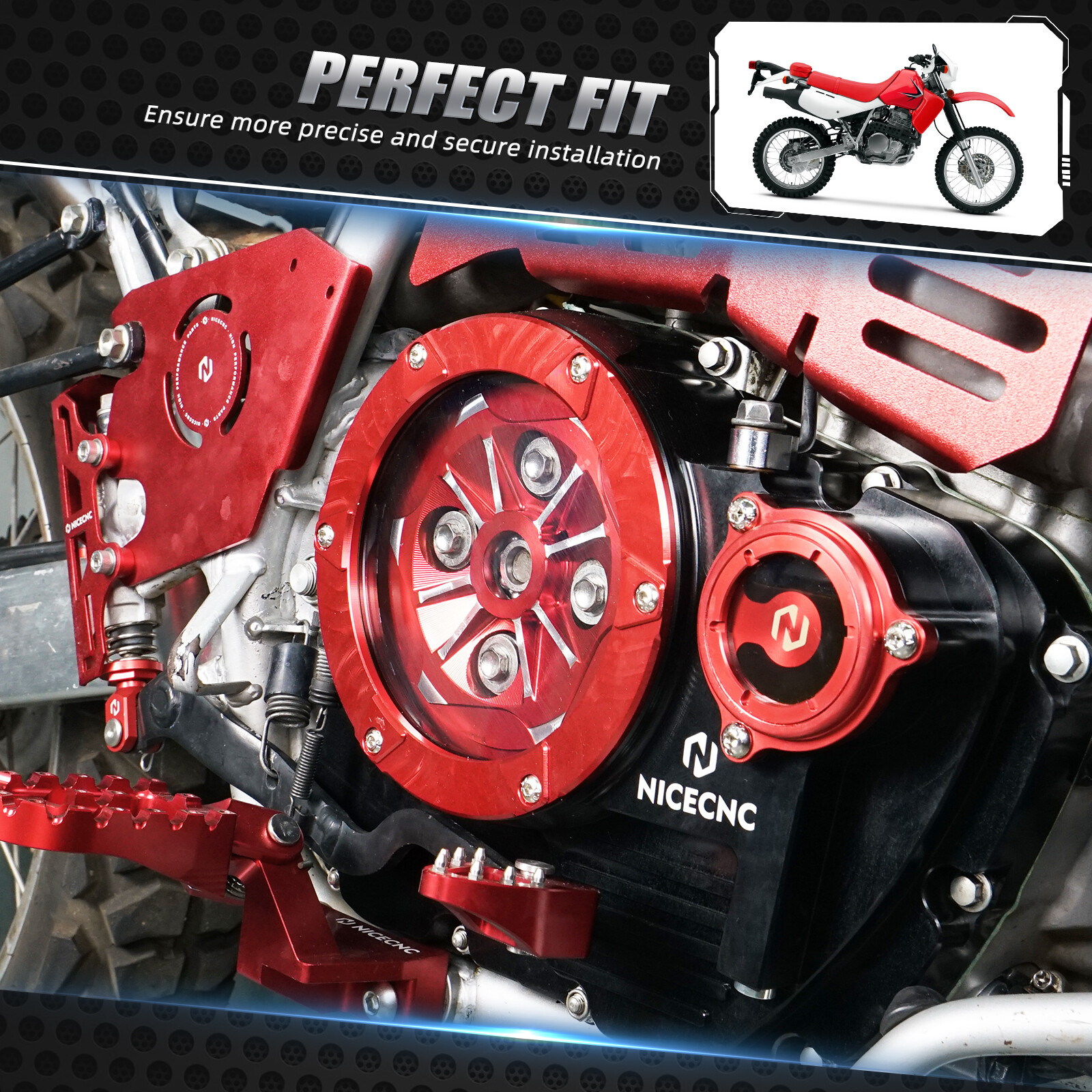 NiceCNC Right Engine Clutch Cover Guard Protector For Honda XR650L 1993-2024