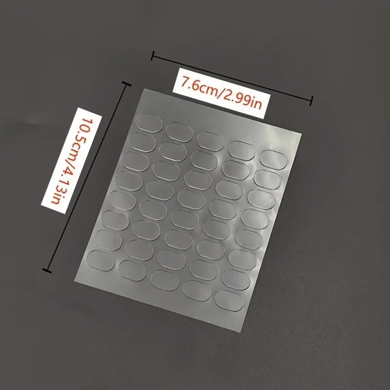 200pcs Transparent Double-Sided Tape Pads Non-Marking Anti-Skid Adhesive - NEW