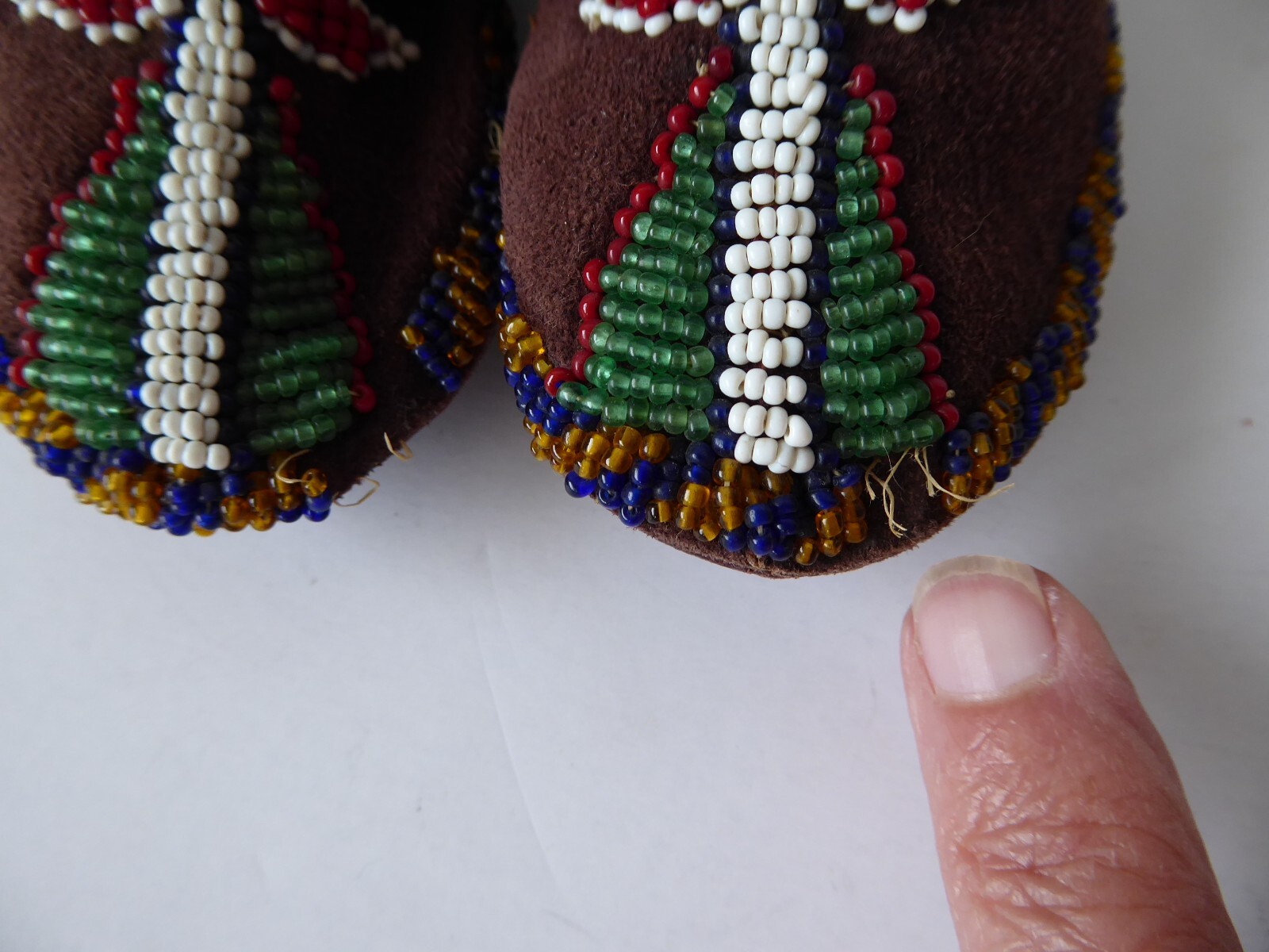 Antique Native American Indian Beaded Child's Moccasins