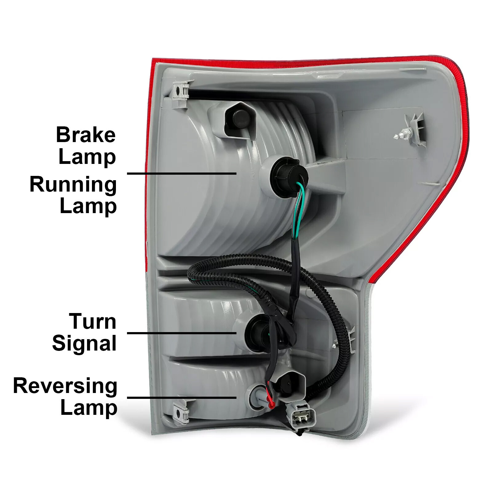 Tail Lights Brake Lamps w/Bulbs Left & Right For Toyota Tundra 2007-2013 10-13