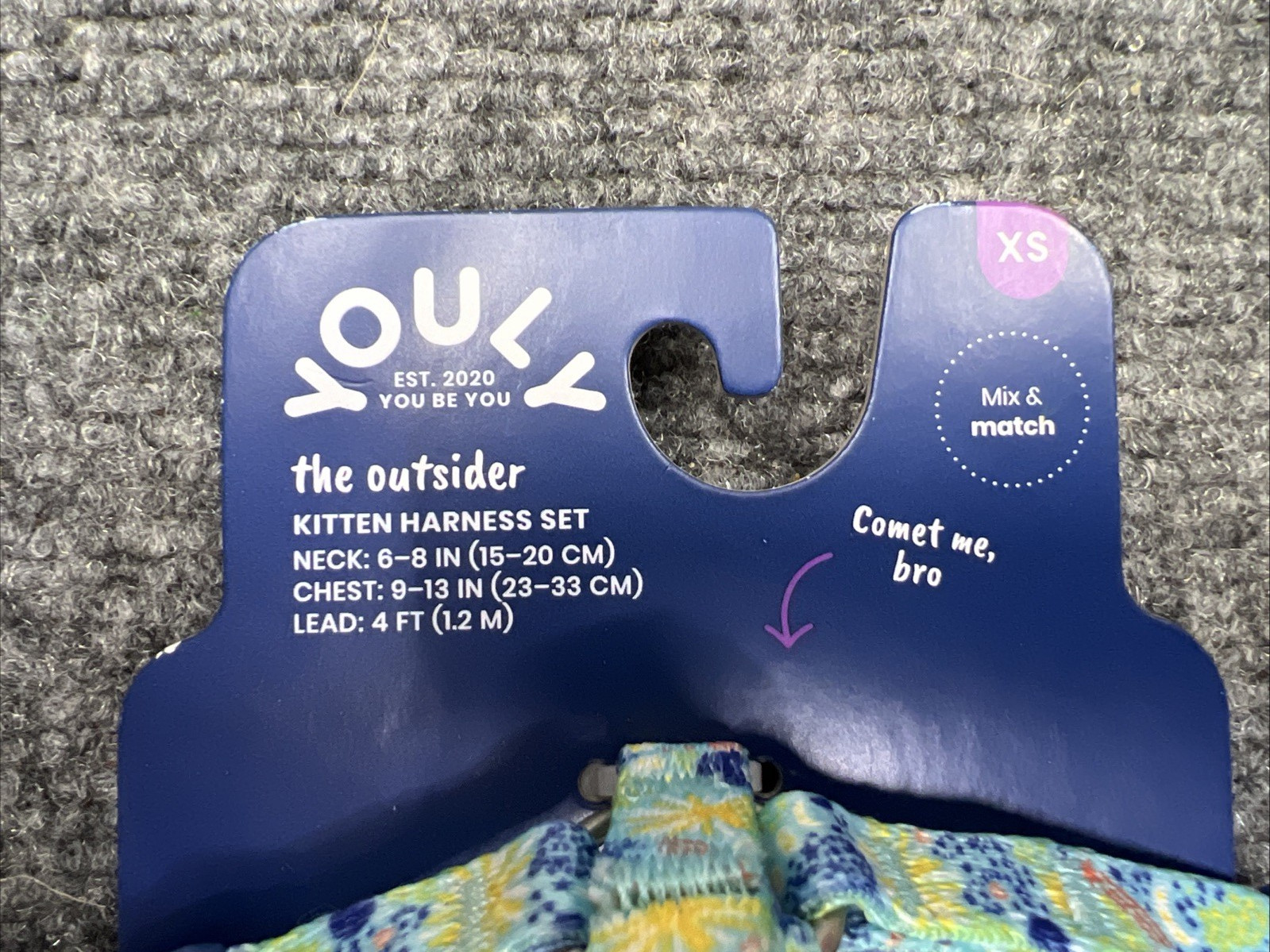 NEW Youly Kitten Leash Harness Set Blue XS Adjustable D-Ring