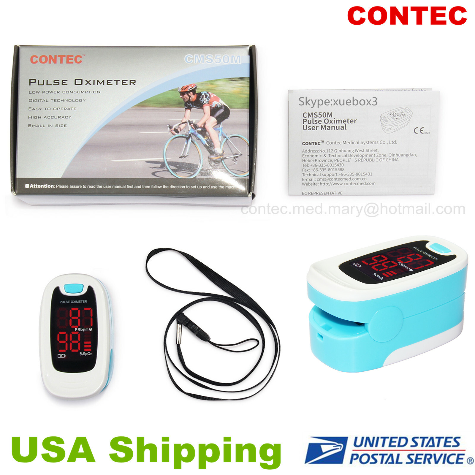 FDA Finger Pulse Oximeter Blood Oxygen Sensor,SpO2 Monitor Heart Rate,O2 meter