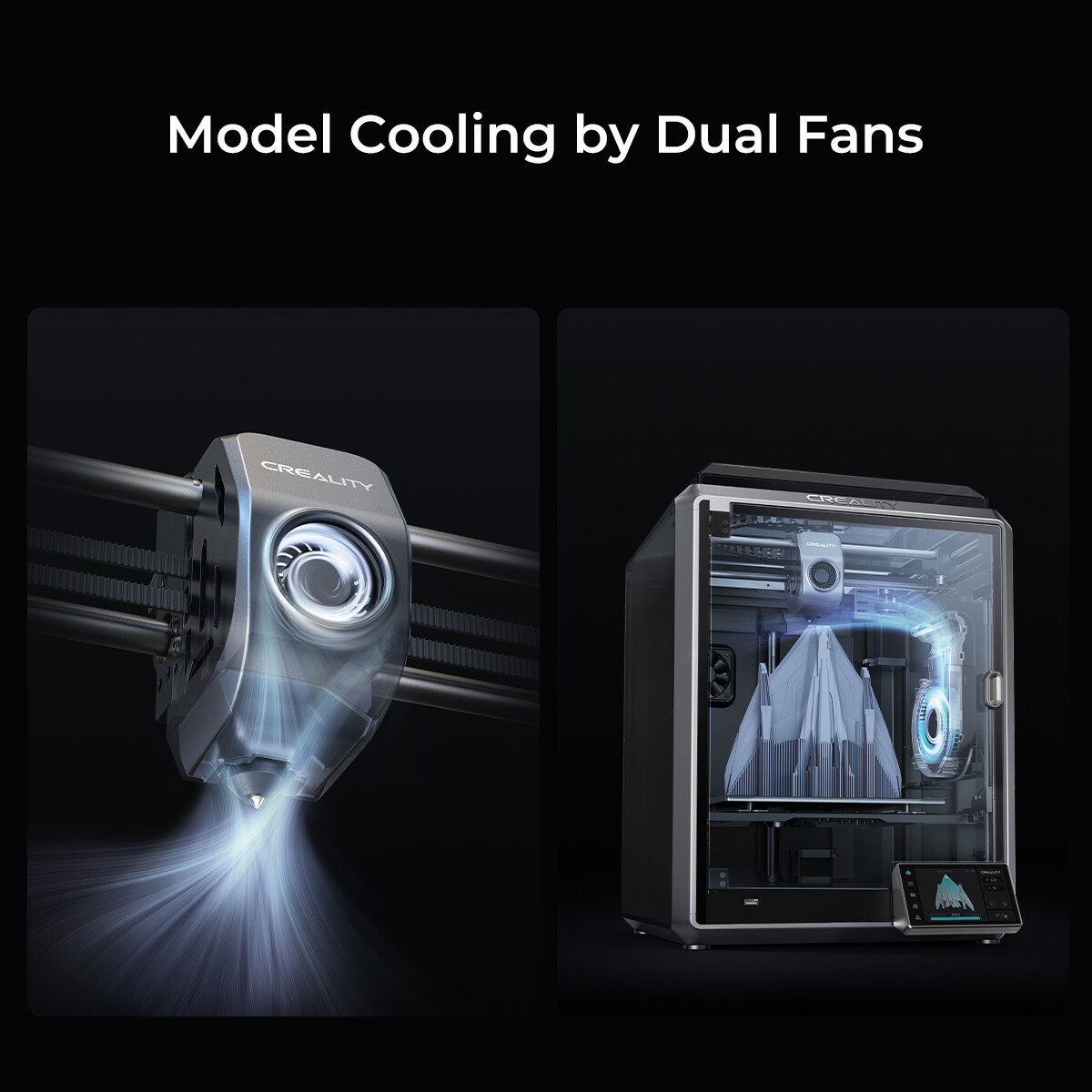 Refurbished Creality K1 3D Printer 600 mm/s High Speed Auto Leveling Dual Fans