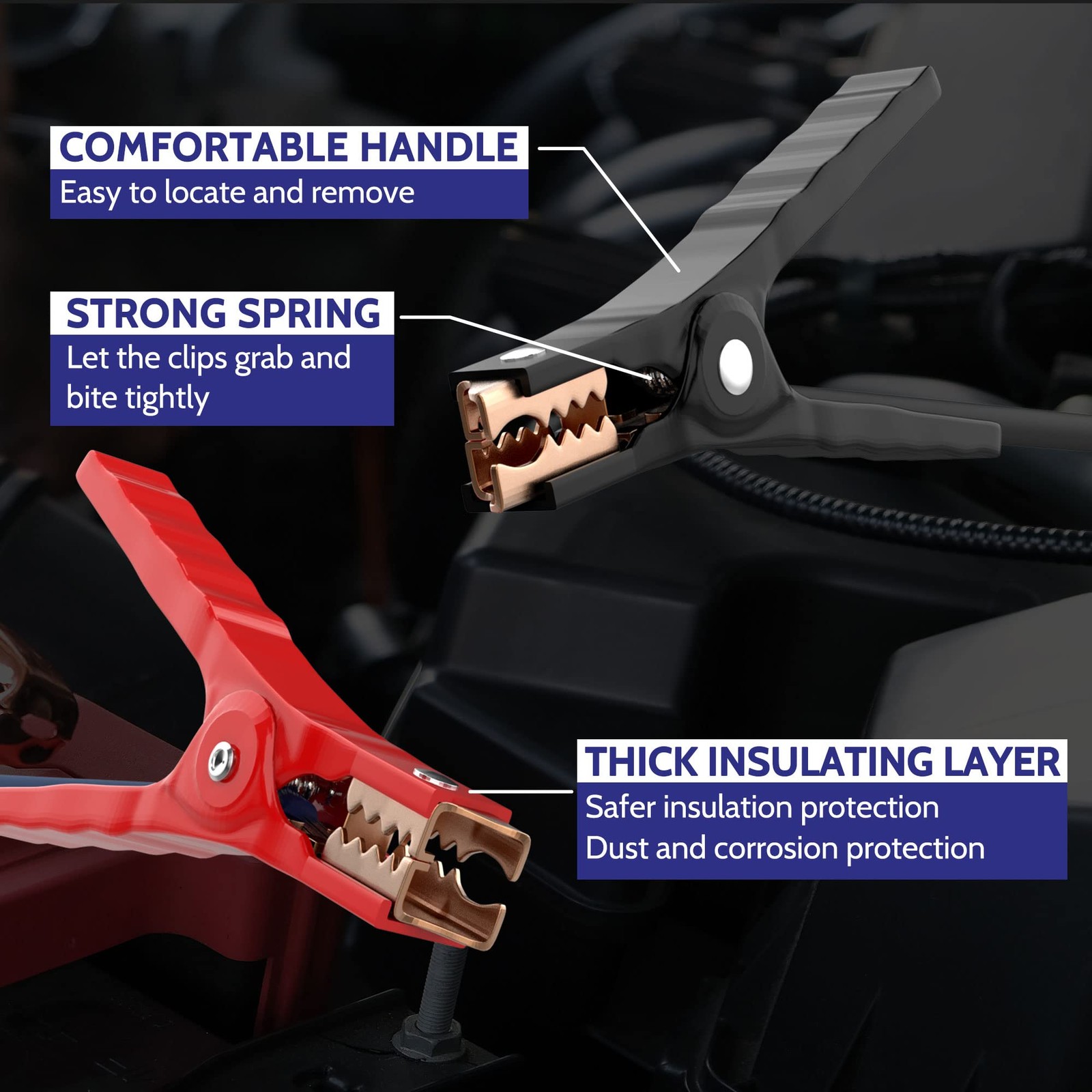 Heavy Duty 4 Gauge 20ft Jumper Cables 600Amp for Car SUV Truck