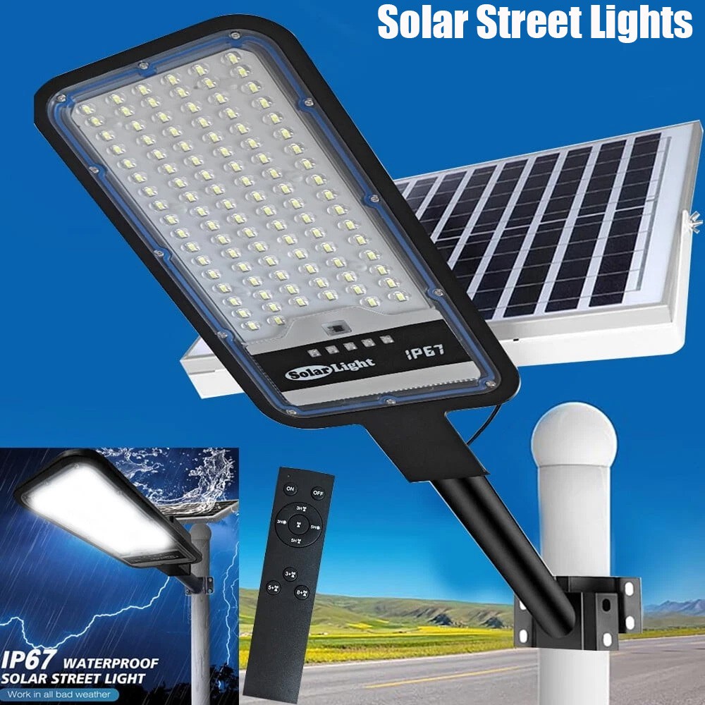 8000W Commercial Solar Street Lights Outdoor Dusk to Dawn Super Bright Aluminium