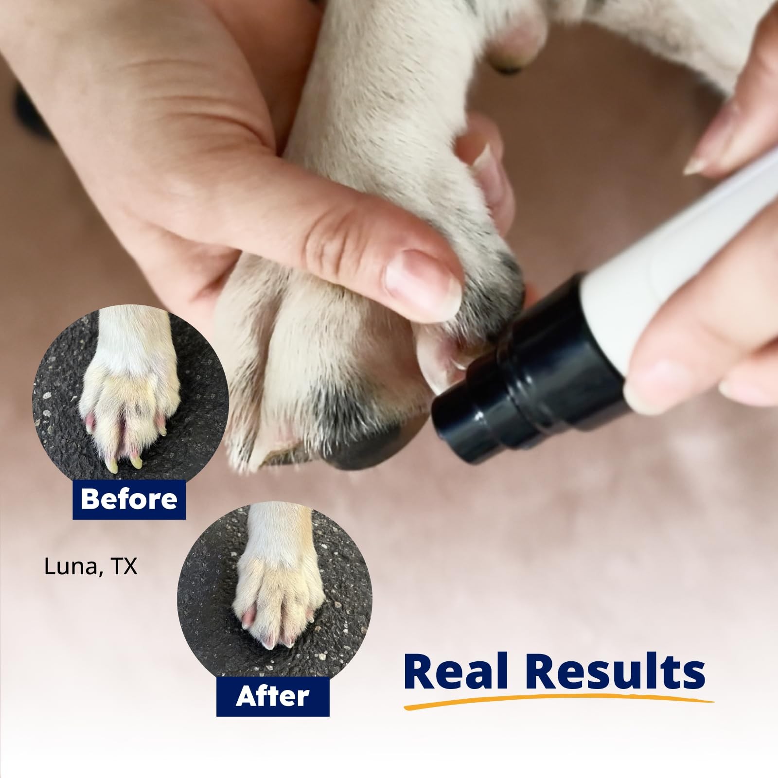 Heusom Silent Groom Pro Pet Nail Grinder | Whisper Quiet Claw Trimmer White