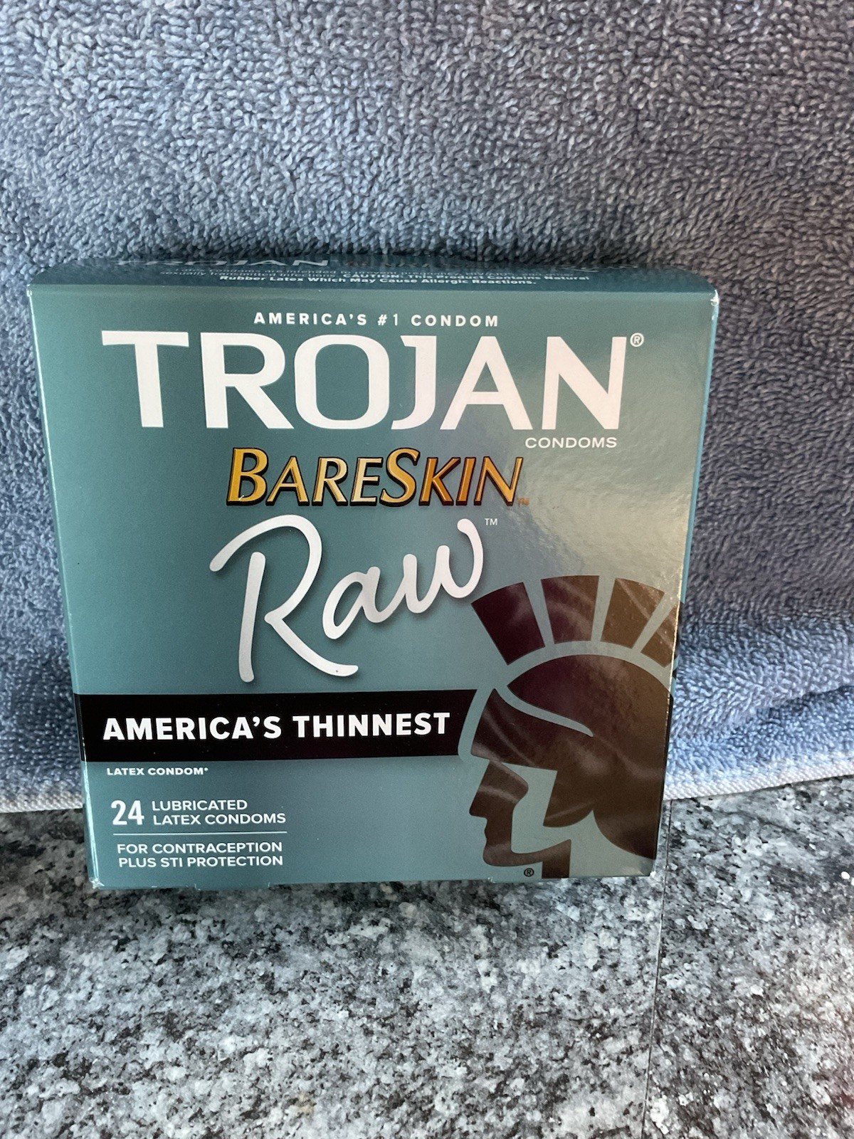 Trojan Bareskin Raw Male Condom - 24 Count New In Box 07/2028