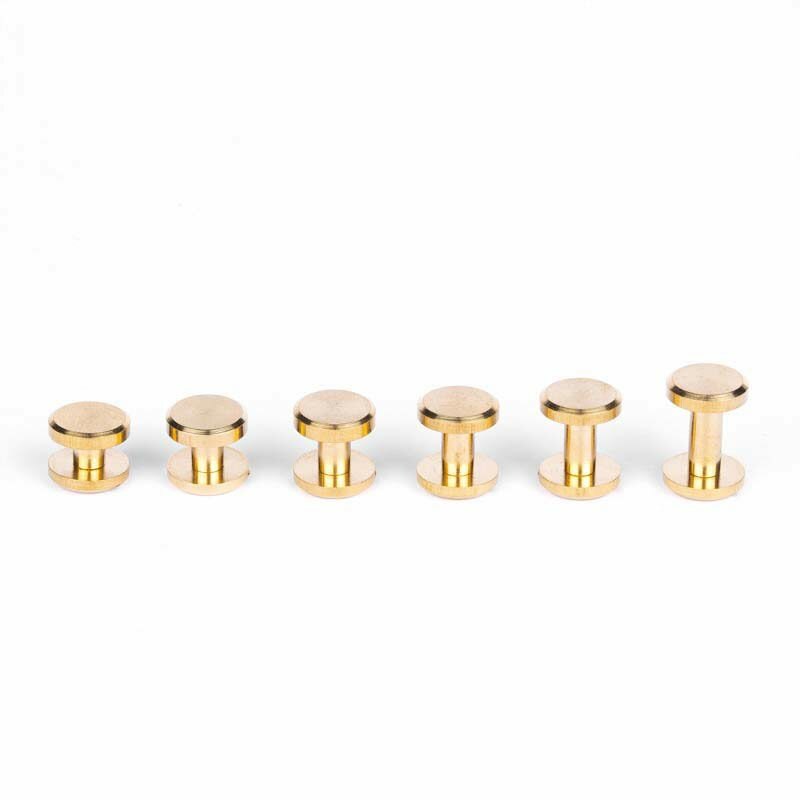 10/20/50Pcs Stud Bind Rivet Brass For Leather Belt Wallet Chicago Screw Nail