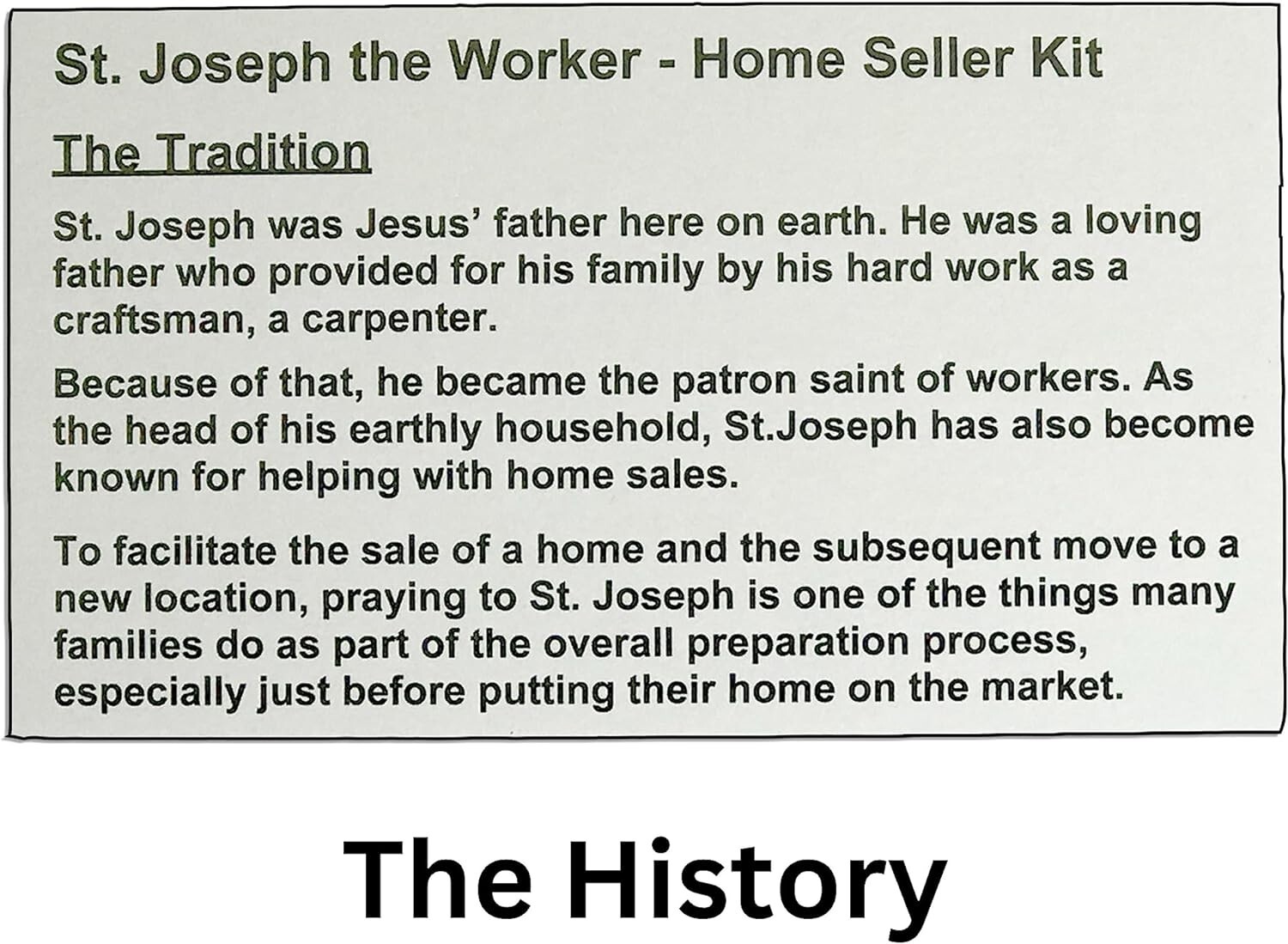 St. Joseph Statue for Selling House Saint Joseph Home Selling Kit & Prayer Card