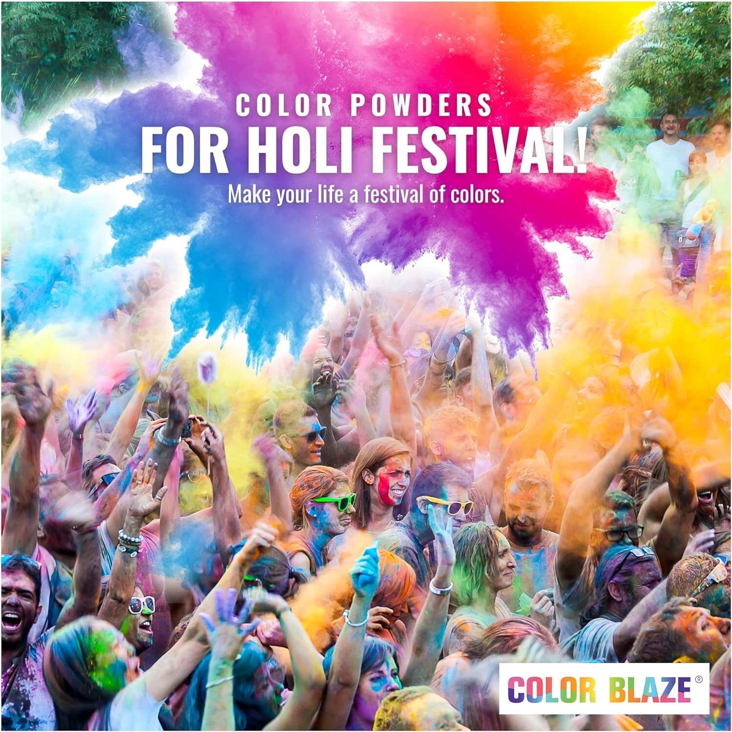 Color Powder 6 Pack - 5lbs/ea. of Pink, Orange, Yellow, Green, Blue, Purple