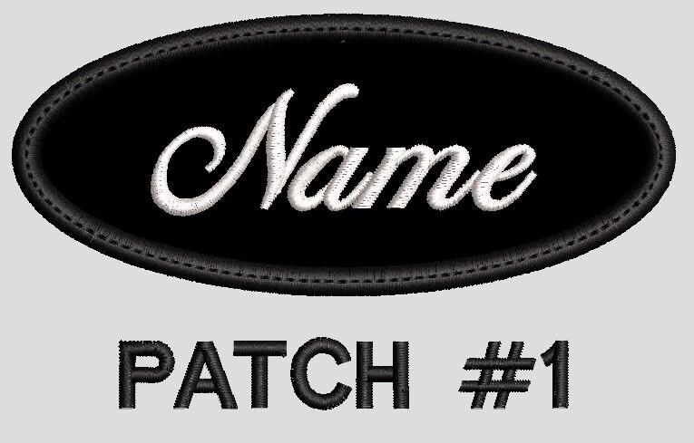 Oval Custom Name Embroidered Patch Iron-On Applique, New