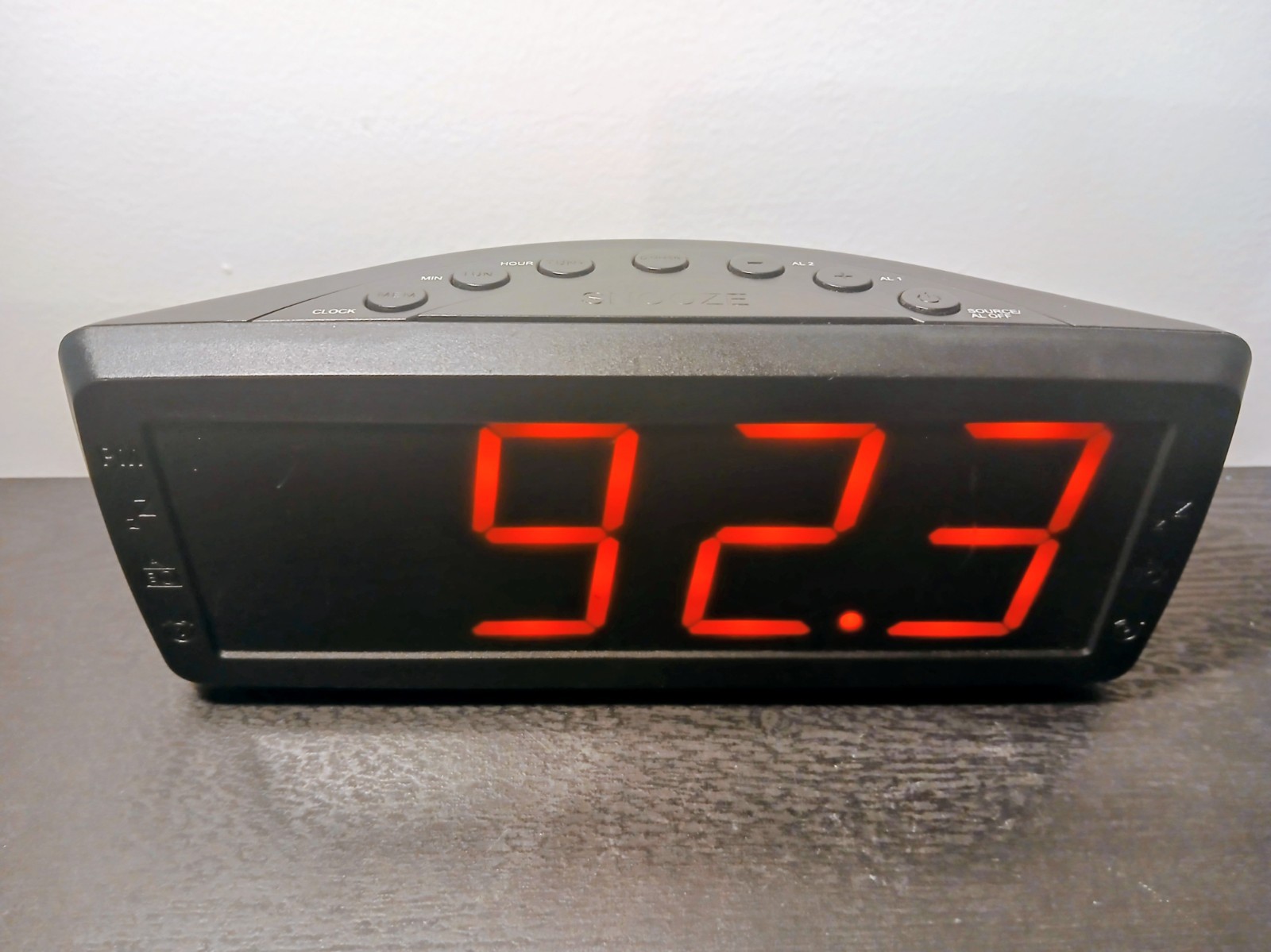 Walmart Digital clock Am/Fm radio blk100008726 Big Number Red Led Large Display