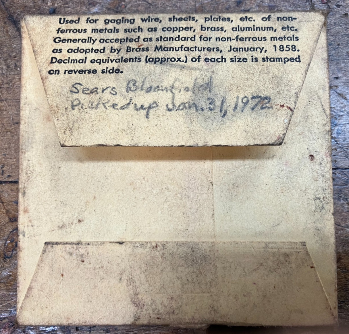 1972 Craftsman American Standard Wire Gauge 4023