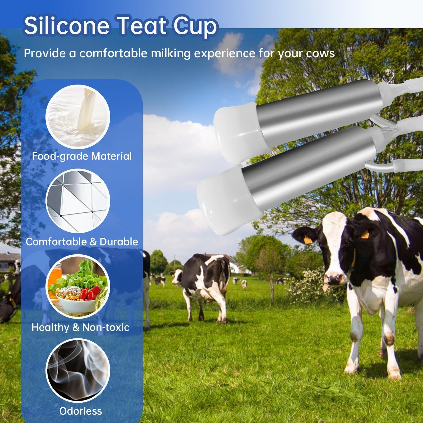 7L Electric Milking Machine Vacuum Impulse Pump Goat/Cow Milker Stainless Steel-