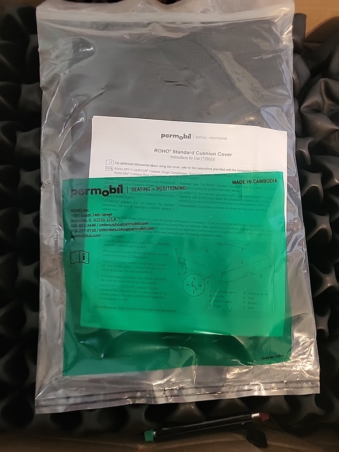 ROHO QUAD SELECT QS1010C WHEELCHAIR CUSHION High Profile