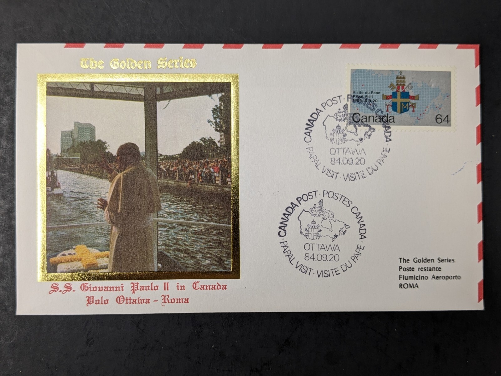 Pope John Paul II, The Golden Series Trip to Canada, 12 Covers Postcards Stamps